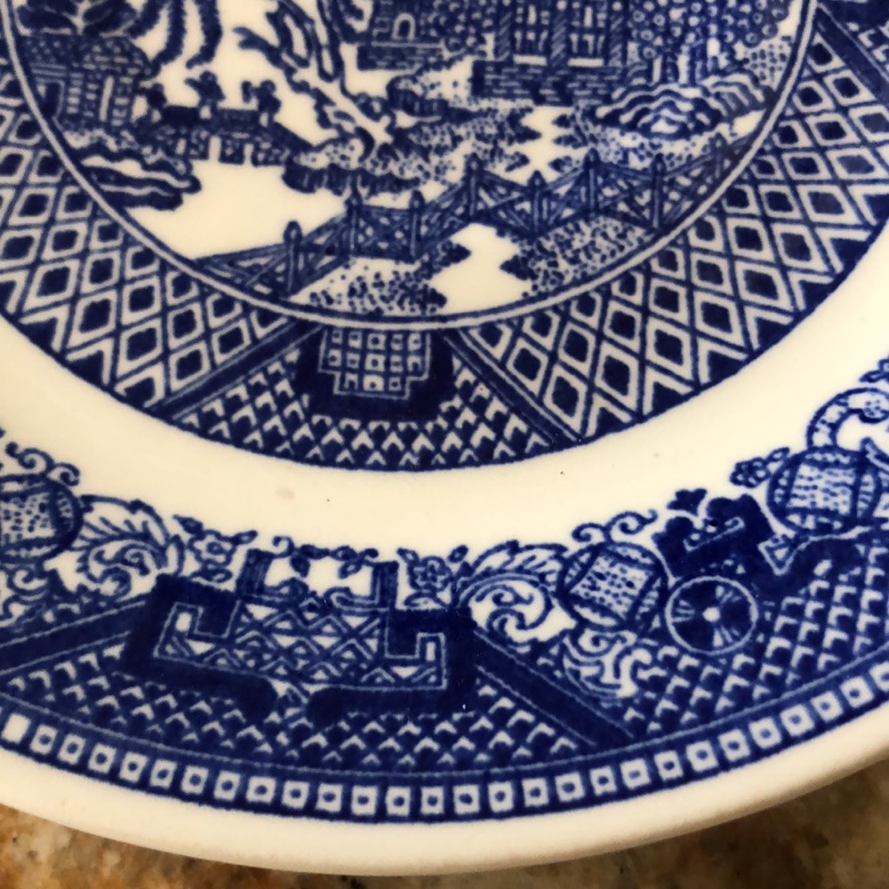 Vintage Willow Ware by Royal China Saucer Plate - Picture 3 of 5